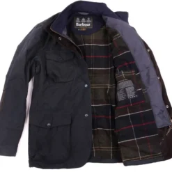 Wollen Jassen Barbour Waxjas Ogston Donkerblauw -Broeken&Jeans || Jassen Winkel 10453 13