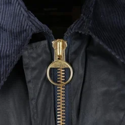 Waxjas Voor Heren Barbour Border Wax Jas Blauw 8 Waxjas Voor Heren Barbour Border Wax Jas Blauw -Broeken&Jeans || Jassen Winkel 55937 3