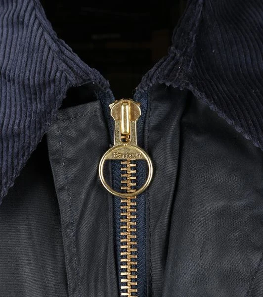Waxjas Voor Heren Barbour Border Wax Jas Blauw 3 Waxjas Voor Heren Barbour Border Wax Jas Blauw - Afbeelding 3