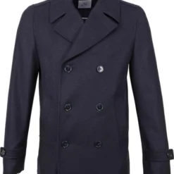 Wollen Jassen Suitable Prestige Coat Nathan Donkerblauw