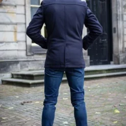 Wollen Jassen Suitable Prestige Coat Nathan Donkerblauw -Broeken&Jeans || Jassen Winkel 67550 8