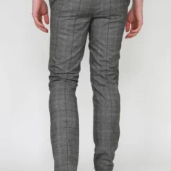 Pantalons Suitable Pantalon Milano Ruit Grijs -Broeken&Jeans || Jassen Winkel 67710 6