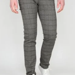 Chino Broeken Suitable Chino Locke Ruit Grijs -Broeken&Jeans || Jassen Winkel 67726 5