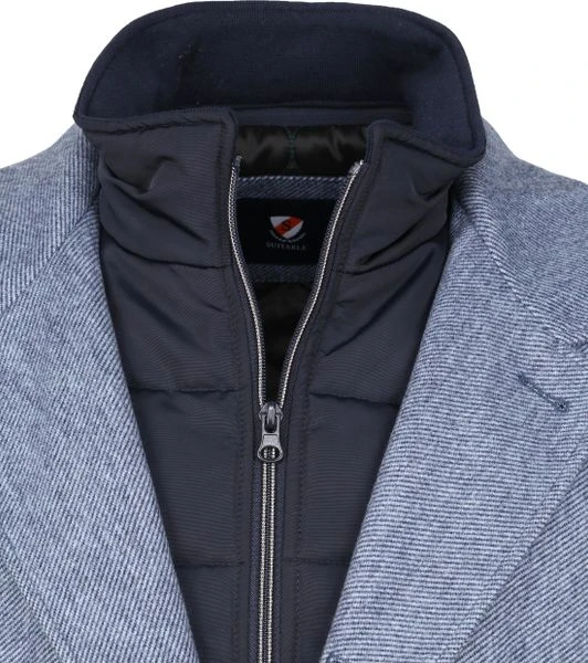 Wollen Jassen Suitable Geke Coat Streep Blauw 2 Wollen Jassen Suitable Geke Coat Streep Blauw - Afbeelding 2