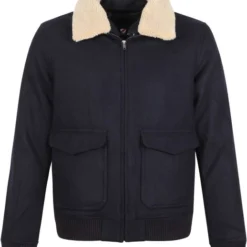 Wollen Jassen Suitable Pilot Jas Donkerblauw