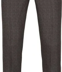 Pantalons Suitable Pantalon Jersey Ruit Bruin -Broeken&Jeans || Jassen Winkel 72344 1 1