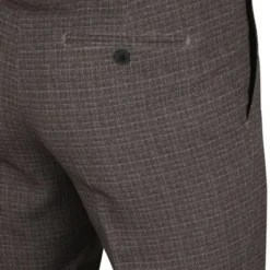 Pantalons Suitable Pantalon Jersey Ruit Bruin -Broeken&Jeans || Jassen Winkel 72344 3