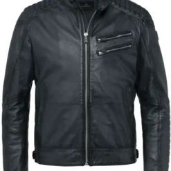 Tussenjassen Vanguard Sheep Veg Oily Leren Jas Navy