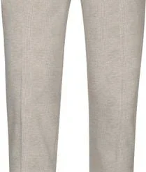 Pantalons Suitable Pantalon Jersey Zandkleur Ruit -Broeken&Jeans || Jassen Winkel 73286 1 1