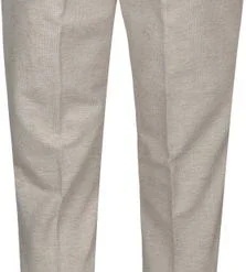 Pantalons Suitable Pantalon Jersey Zandkleur Ruit -Broeken&Jeans || Jassen Winkel 73286 3