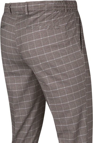 Pantalons Suitable Pantalon Jersey Bruin Pied De Poule 4 Pantalons Suitable Pantalon Jersey Bruin Pied De Poule - Afbeelding 4