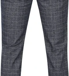 Chino Broeken Meyer Chino Bonn Ruiten Donkerblauw -Broeken&Jeans || Jassen Winkel 74280 4