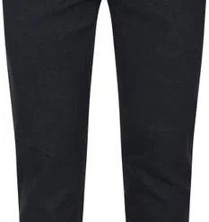 Chino Broeken Meyer Chino Bonn Herringbone Donkerblauw