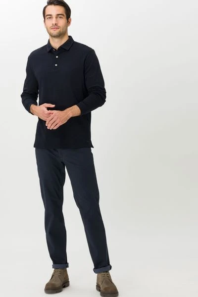 Five-Pocket Broeken Brax Cadiz Broek Five Pocket Donkerblauw Print 2 Five-Pocket Broeken Brax Cadiz Broek Five Pocket Donkerblauw Print - Afbeelding 2