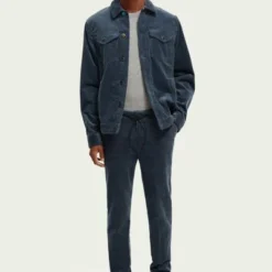 Chino Broeken Scotch And Soda Warren Corduroy Broek Donkerblauw -Broeken&Jeans || Jassen Winkel 74646 7
