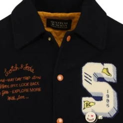 Wollen Jassen Scotch And Soda College Jas Donkerblauw -Broeken&Jeans || Jassen Winkel 74800 2