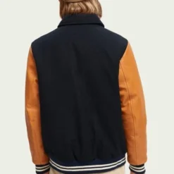 Wollen Jassen Scotch And Soda College Jas Donkerblauw -Broeken&Jeans || Jassen Winkel 74800 7