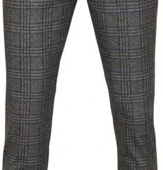 Chino Broeken Alberto Rob Stretch Chino Grijs Geruit -Broeken&Jeans || Jassen Winkel 74849 1 1