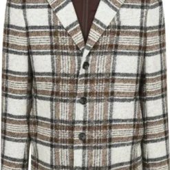 Wollen Jassen Suitable Coat Bruin Geruit