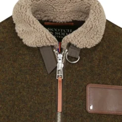 Scotch And Soda Wollen Jassen Scotch & Soda Aviator Jas Donkergroen -Broeken&Jeans || Jassen Winkel 74960 2