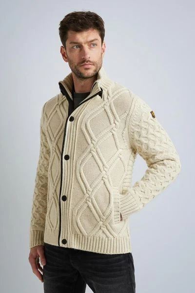 Wollen Jassen PME Legend Knitted Jack Off-White 2 Wollen Jassen PME Legend Knitted Jack Off-White - Afbeelding 2