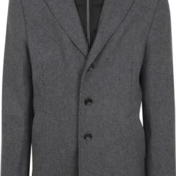 Wollen Jassen Suitable Job Coat Grijs