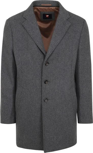 Wollen Jassen Suitable Job Coat Grijs 3 Wollen Jassen Suitable Job Coat Grijs - Afbeelding 3