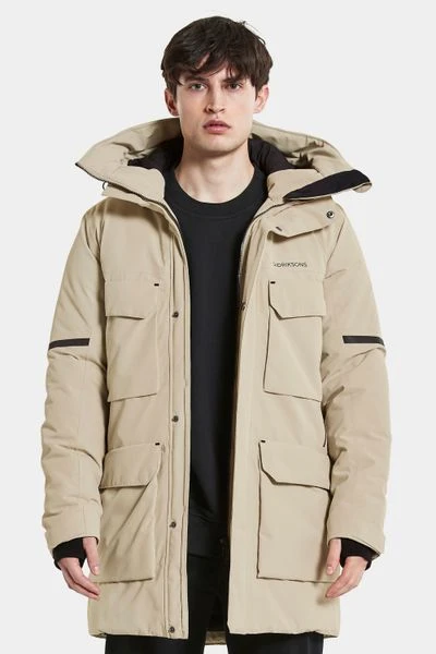 Parka Jas Voor Heren Didriksons Drew Jas Beige 2 Parka Jas Voor Heren Didriksons Drew Jas Beige - Afbeelding 2