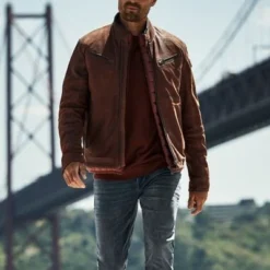 Winterjas Voor Heren Vanguard Leren Jack Bruin -Broeken&Jeans || Jassen Winkel 75059 3 1