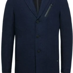 Wollen Jassen Cast Iron Wollen Coat Navy