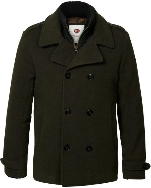 Wollen Jassen Petrol Coat Donkergroen 1 Wollen Jassen Petrol Coat Donkergroen