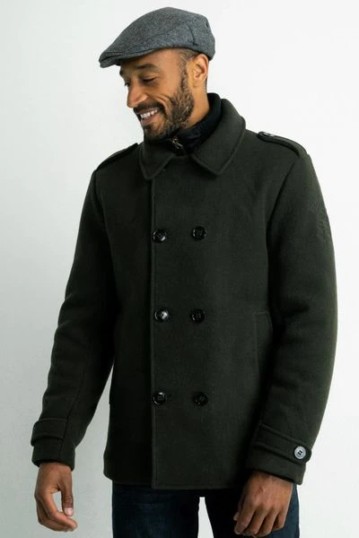 Wollen Jassen Petrol Coat Donkergroen 2 Wollen Jassen Petrol Coat Donkergroen - Afbeelding 2