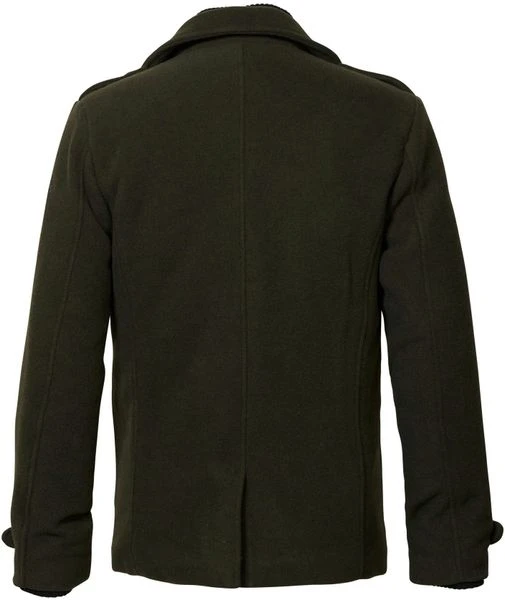Wollen Jassen Petrol Coat Donkergroen 6 Wollen Jassen Petrol Coat Donkergroen - Afbeelding 6