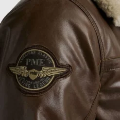 Winterjas Voor Heren PME Legend Jas Hudson Leer Bruin -Broeken&Jeans || Jassen Winkel 75121 3