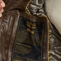 Winterjas Voor Heren PME Legend Jas Hudson Leer Bruin -Broeken&Jeans || Jassen Winkel 75121 6