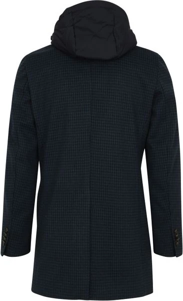 Wollen Jassen Suitable Hood Coat Navy 4 Wollen Jassen Suitable Hood Coat Navy - Afbeelding 4