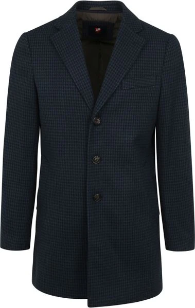 Wollen Jassen Suitable Hood Coat Navy 5 Wollen Jassen Suitable Hood Coat Navy - Afbeelding 5