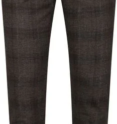 Chino Broeken Alberto Rob Stretch Chino Antraciet Geruit