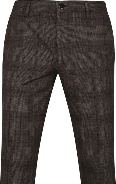 Chino Broeken Alberto Rob Stretch Chino Antraciet Geruit 2 Chino Broeken Alberto Rob Stretch Chino Antraciet Geruit - Afbeelding 2