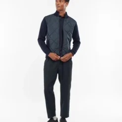 Wollen Jassen Barbour Arch Diamond Quilt Knit Jack Navy -Broeken&Jeans || Jassen Winkel 75379 3