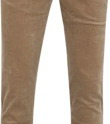 Chino Broeken Suitable Chino Plato Corduroy Beige